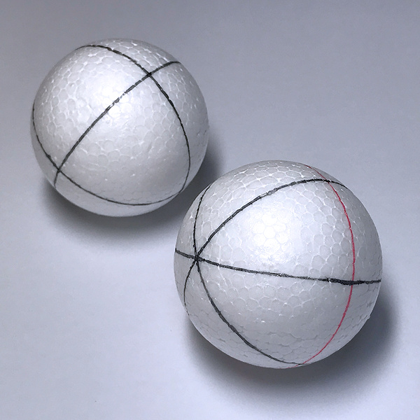 球体に等分線を引く方法 ときめきアトリエ